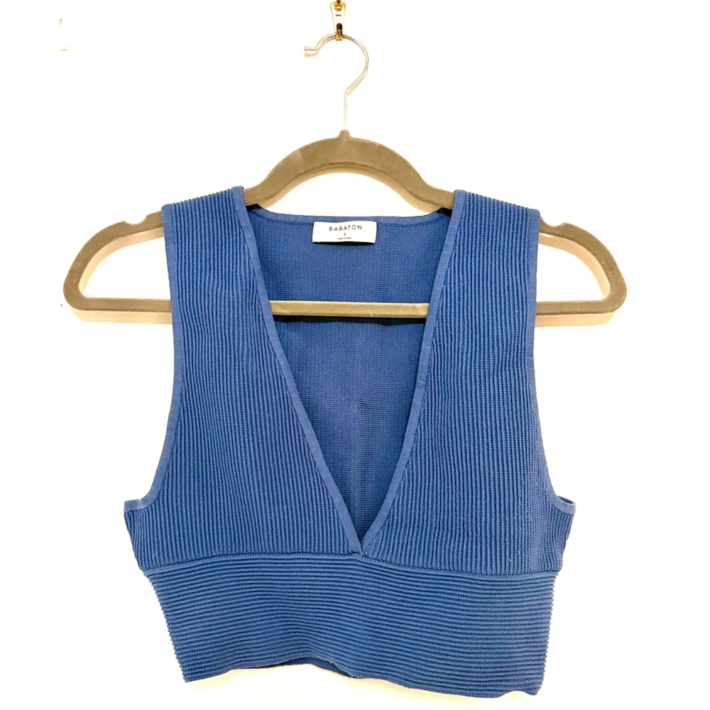 ARITZIA Babaton Sculpt Knit Deep V Tank | Size S
